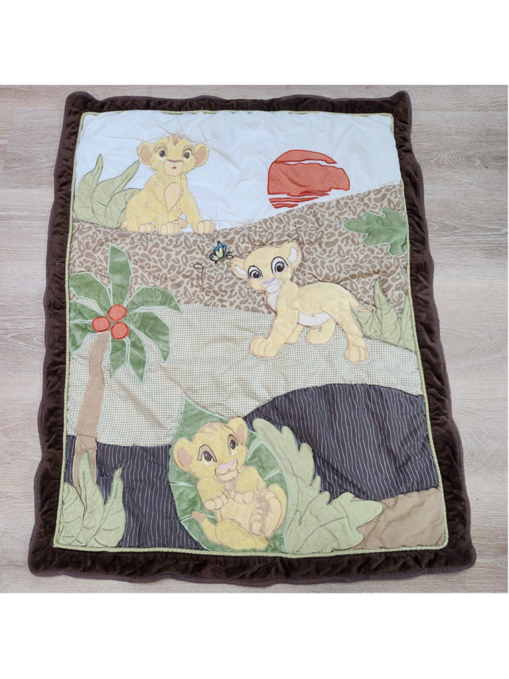 Disney Lion King Simbas Wild Adventure Quilted Crib Blanket Baby Comforter 35x45